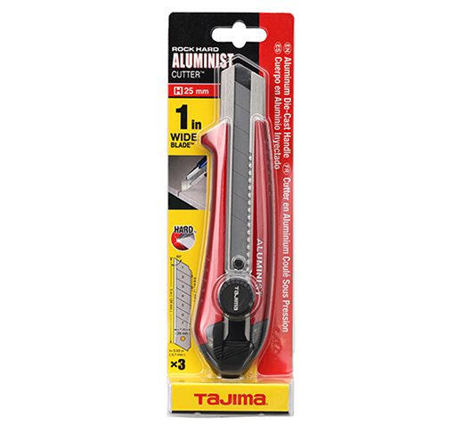 Tajima AC-701R Rock Hard Aluminist® 1" Blade Cutter Knife, Red - Edmondson Supply