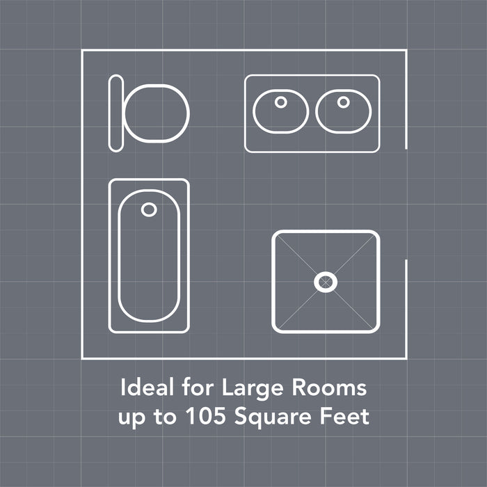 Broan-NuTone® AE110L Flex Series 110 CFM Ceiling Roomside Installation Bathroom Exhaust Fan with Light - Edmondson Supply