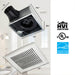 Broan-NuTone® AE110 Flex Series 110 CFM Ceiling Roomside Installation Bathroom Exhaust Fan - Edmondson Supply
