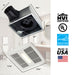 Broan-NuTone® AE80BL Broan Flex™ Series 80 CFM 0.7 Sones Ventilation Fan Light - Edmondson Supply