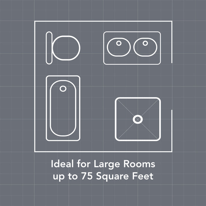 Broan-NuTone® AE80BL Broan Flex™ Series 80 CFM 0.7 Sones Ventilation Fan Light - Edmondson Supply