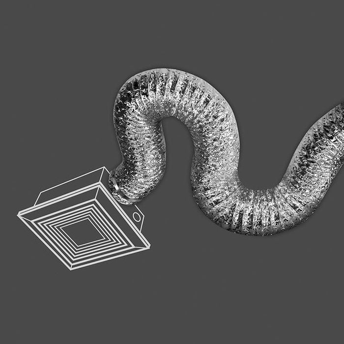 Dundas Jafine AF425UL Flexible Aluminum Foil Duct - 4"x25' - Edmondson Supply