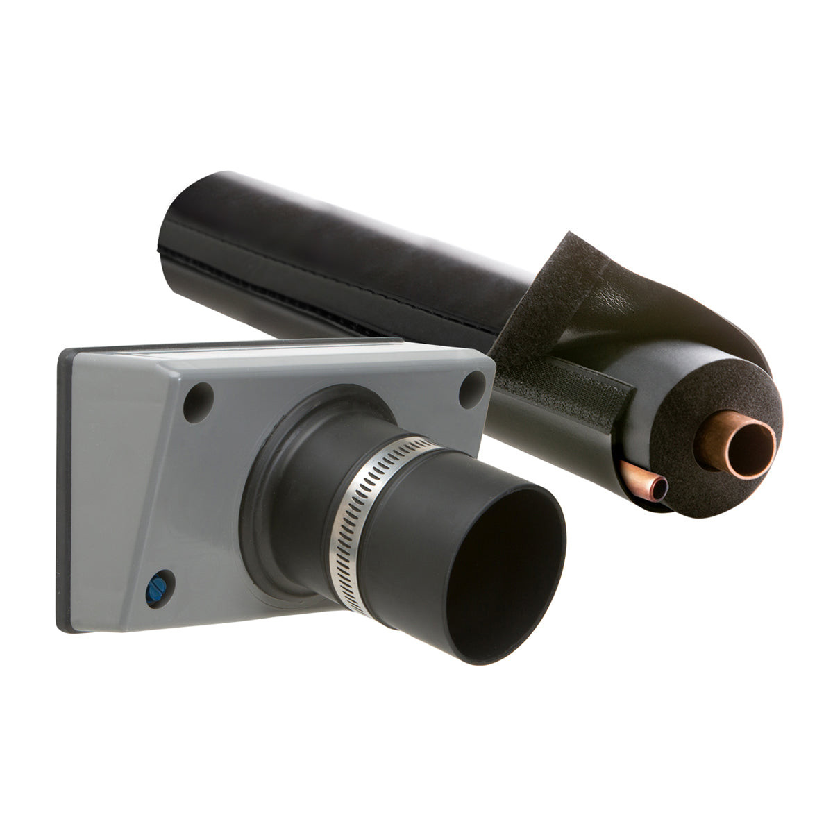 Airex TSS-675G-72C-B PRO-SYSTEM KIT for 5/8" - 7/8" Line Sets with 3/4" Wall Insulation, Gray/Black (TITAN OUTLET &amp; E-FLEX GUARD), for SIDING - Edmondson Supply