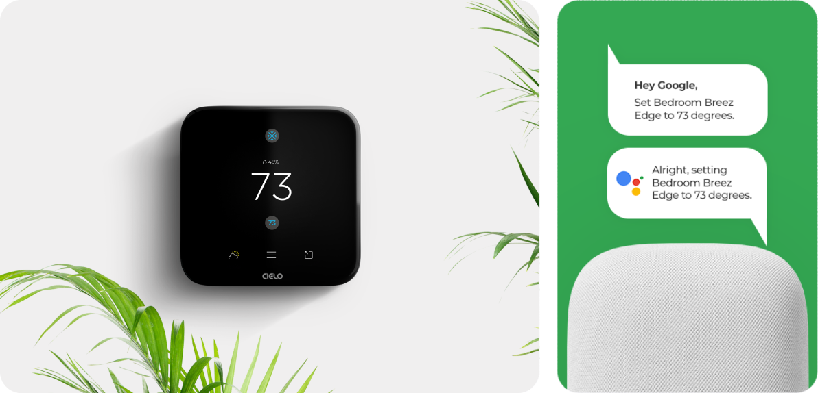 Cielo ED101WA Breez Edge Pro, Mini-Split Smart Thermostat, Black - Edmondson Supply