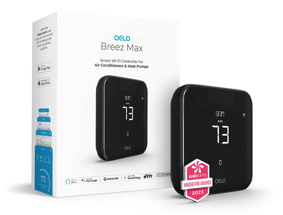 Cielo BM101WA Breez Max, Mini-Split Smart Thermostat, Black - Edmondson Supply