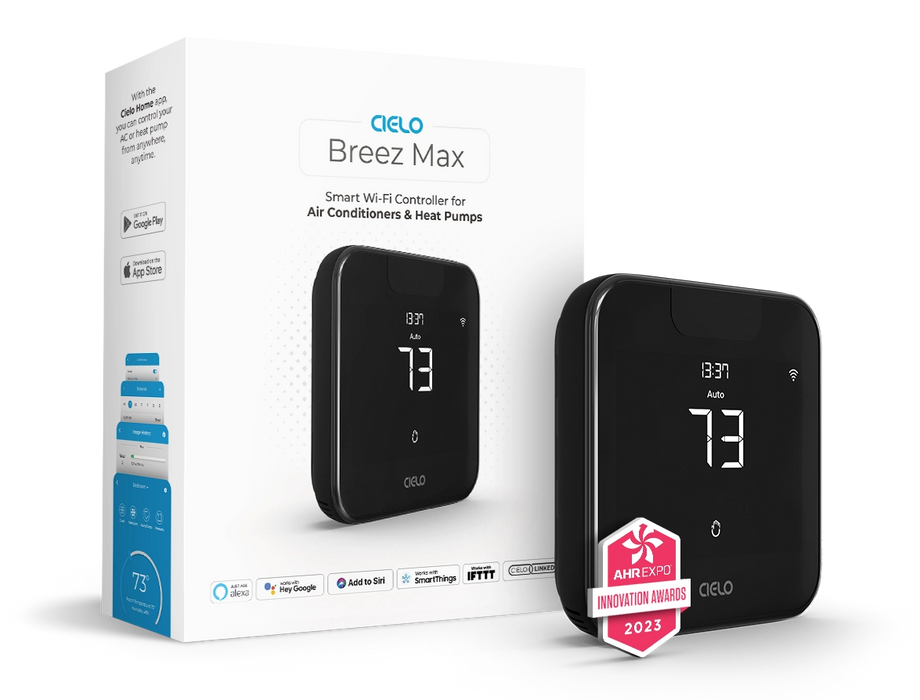 Cielo BM101WA Breez Max, Mini-Split Smart Thermostat, Black - Edmondson Supply