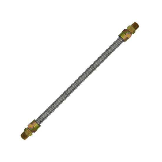 Cambridge 5/8" O.D. Standard Gas Connector, 1/2" MIP x 1/2" MIP x 24" - Edmondson Supply