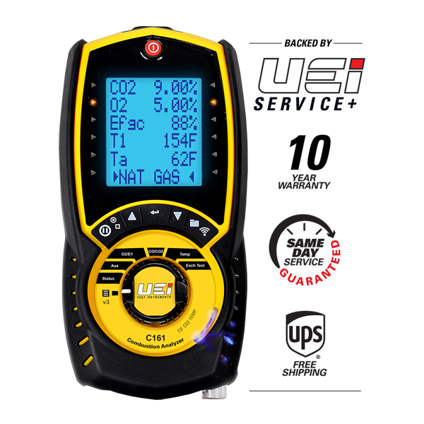 UEi C161 Residential Combustion Analyzer - Edmondson Supply