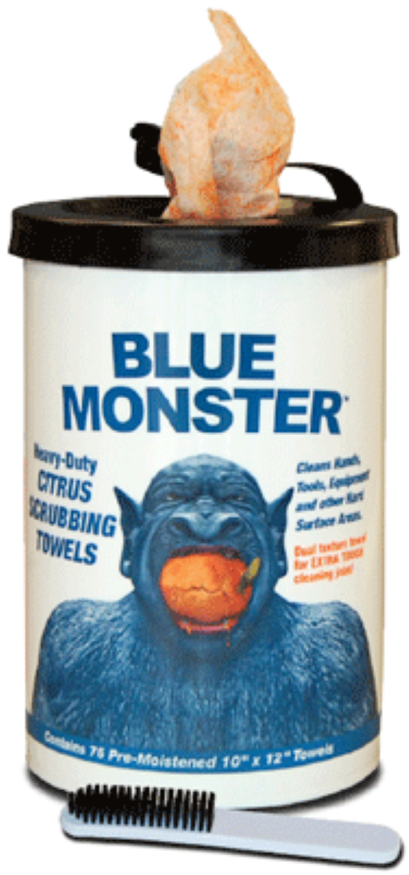 Blue Monster 77095 Heavy-Duty Citrus Scrubbing Towels, 10" x 12" (75 Count) - Edmondson supply