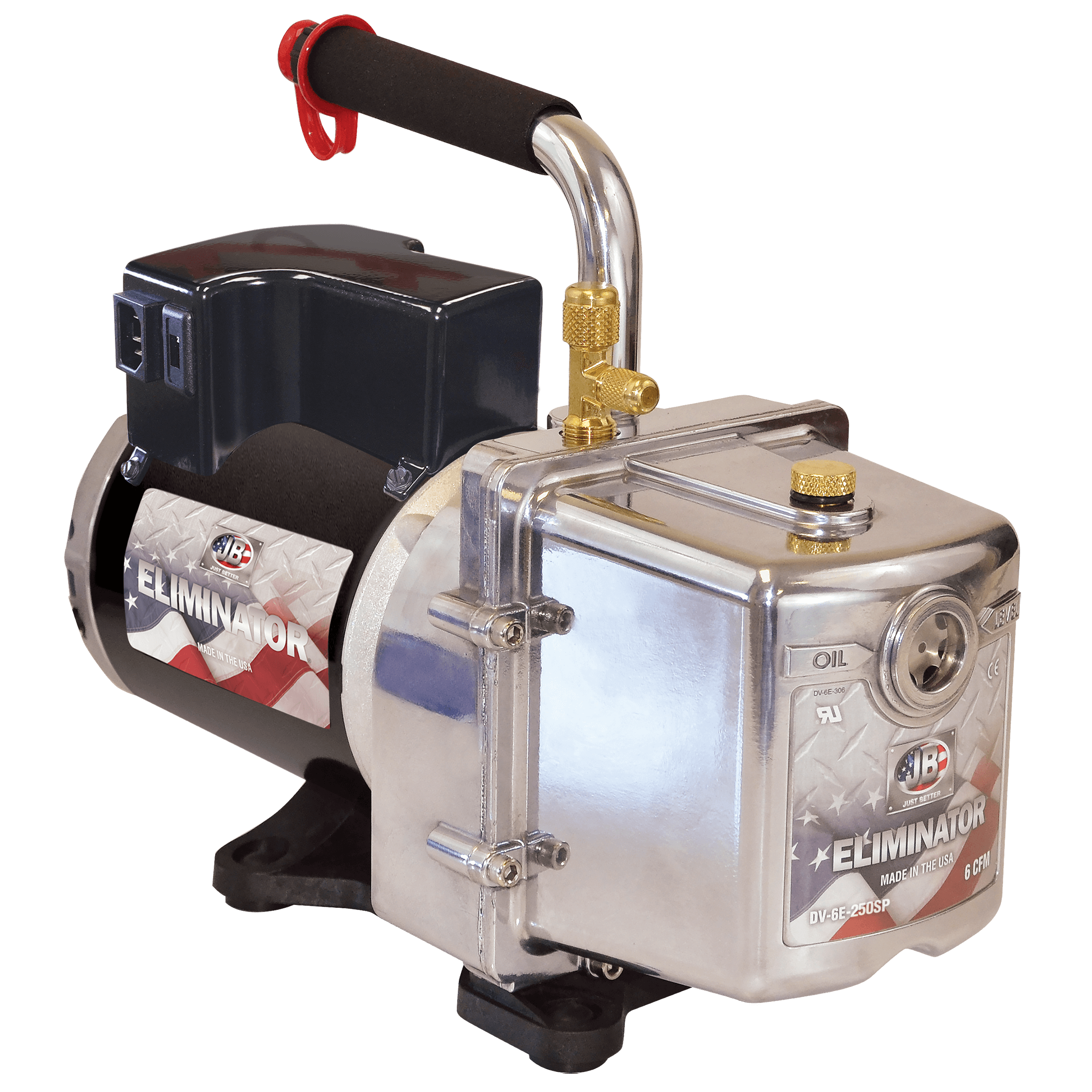 JB Industries DV-6E-250SP ELIMINATOR Spark-Proof 6CFM Vacuum Pump, A2L Compatible - Edmondson Supply