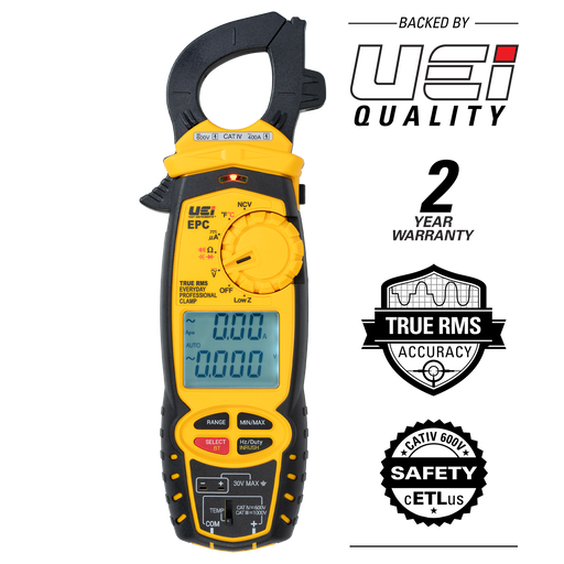 UEi EPCCOMBO Everyday Professional Clamp Meter with ATTPC4 Pipe Clamp - Edmondson Supply