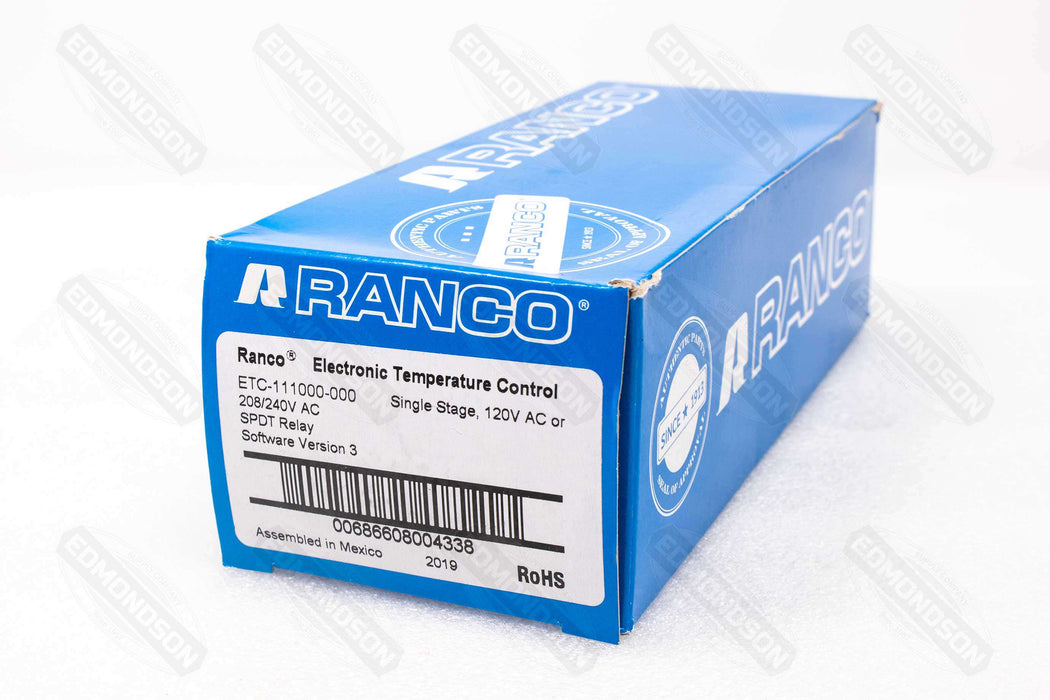 Ranco ETC-111000-000 Single Stage Electronic Temperature Control, 120/208/240V - Edmondson Supply