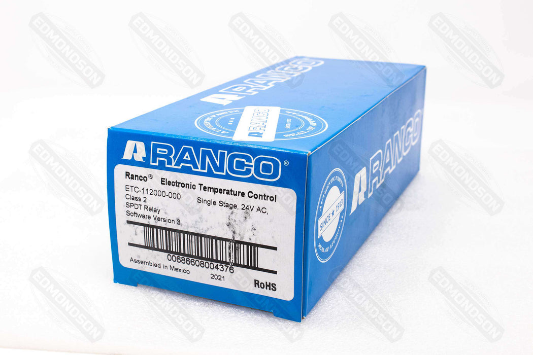 Ranco ETC-112000-000 Single Stage Electronic Temperature Control, 24V - Edmondson Supply