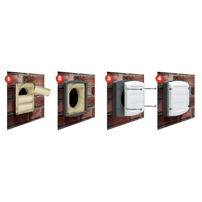 Dundas Jafine EZFXZW EzFix Replacement Vent Cap And Gasket Kit – 4" White Cap -  Edmondson Supply