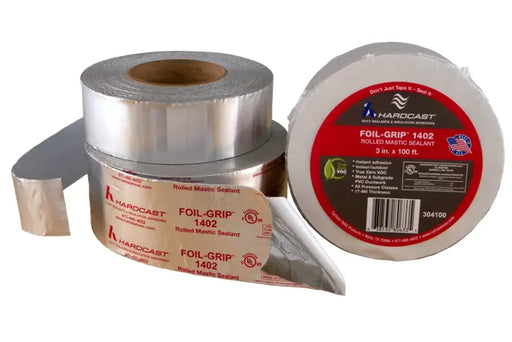 Carlisle Hardcast 304100 Foil-Grip 1402 General-Purpose Rolled Mastic Sealant, 3" x 100' - Edmondson Supply