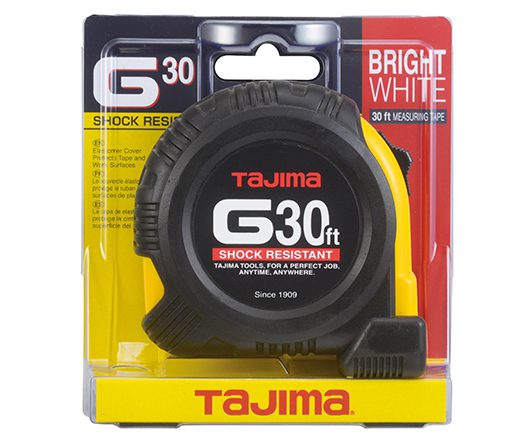 Tajima G-30BW G-Series, Standard Scale, 30 ft x 1 in. Steel Blade, Tape Measure - Edmondson Supply