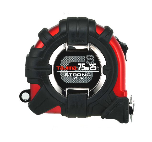 Tajima GS-MC25/7.5MBW GS-LOCK™ HORNED MAGNETIC HOOK COMPATIBLE CLIP Tape Measure - 25 ft /7.5 m - Edmondson Supply