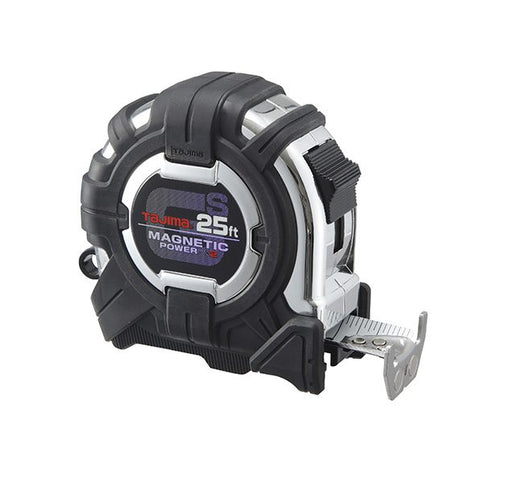 Tajima GS-SC25BW GS-LOCK™ MAGNETIC POWER x2 COMPATIBLE CLIP Tape Measure - 25 ft -  Edmondson Supply