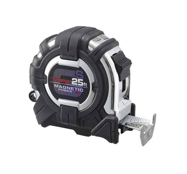 Tajima GS-SC25BW GS-LOCK™ MAGNETIC POWER x2 COMPATIBLE CLIP Tape Measure - 25 ft -  Edmondson Supply