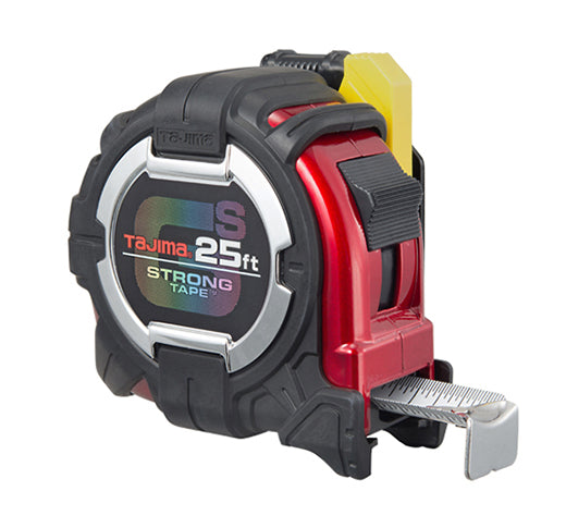 Tajima GSSF-25BW GS Lock™ SAFETY BELT HOLDER™ Tape Measure, 25-foot - Edmondson Supply