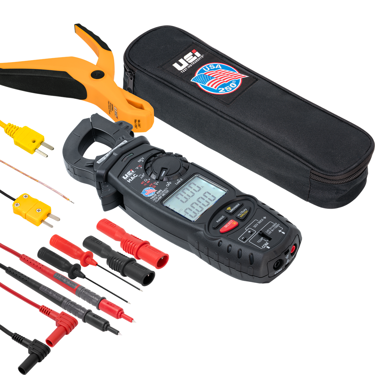 UEi HACCOMBO Commemorative Edition High Accuracy Clamp Meter w/ATTPC4 Pipe Clamp - Edmondson Supply