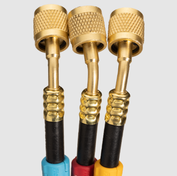 Fieldpiece HR3L 1/4″ Low Loss Valves Hose Set – 3 Pack - Edmondson Supply