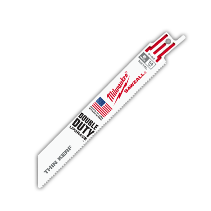 Milwaukee 48-00-5182 6" 14 TPI SAWZALL® Standard Metal Blade-5 PK - Edmondson Supply