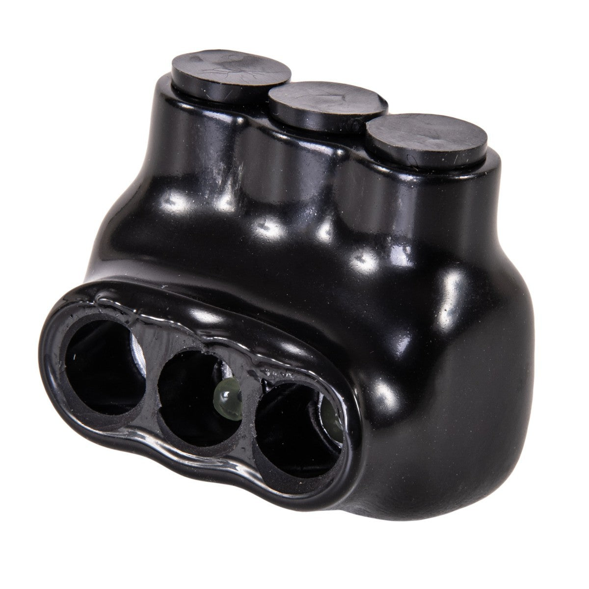 NSI IPL4-3B Polaris 3-Port Black Multi-Tap Pre-Insulated Connector, 4 AWG -14 AWG - Edmondson Supply