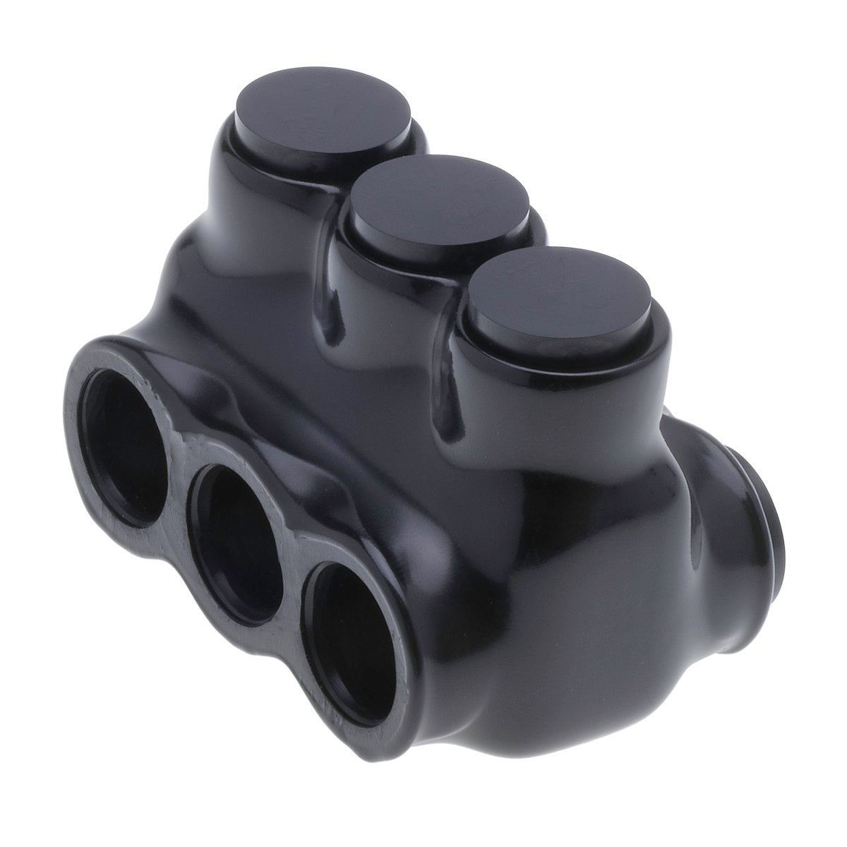 NSI IPLD1/0-3B Polaris 3-Port Black Multi-Tap Pre-Insulated Connector, 1/0 AWG - 14 AWG (Dual-Sided Entry) - Edmondson Supply