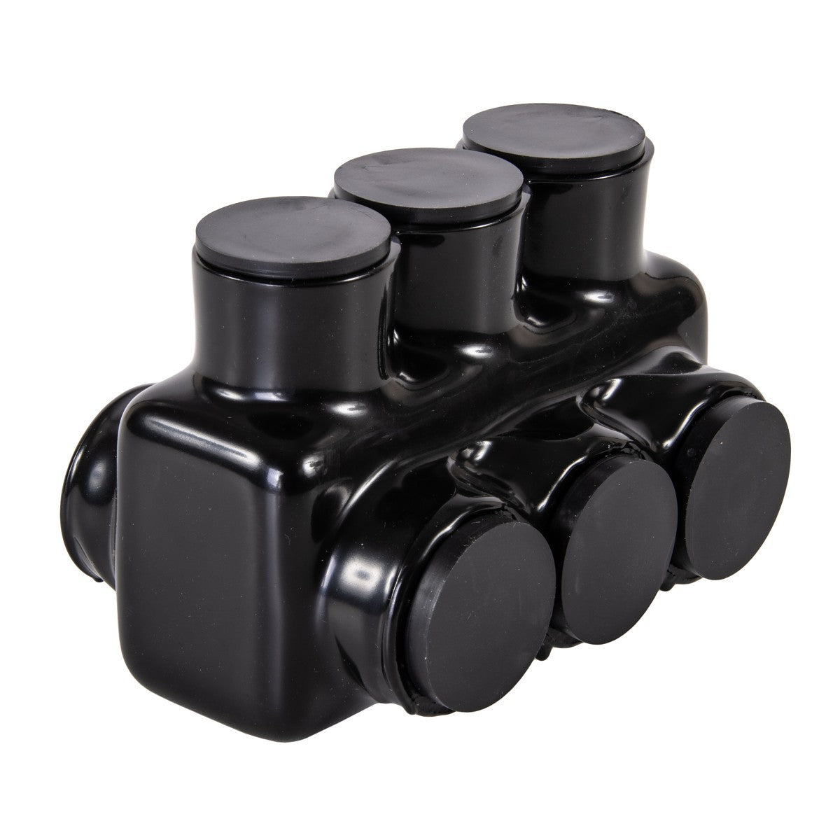 NSI IPLD250-3B Polaris 3-Port Black Multi-Tap Pre-Insulated Connector, 250 MCM - 6 AWG (Dual-Sided Entry) - Edmondson Supply