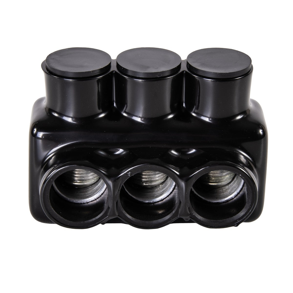 NSI IPLD250-3B Polaris 3-Port Black Multi-Tap Pre-Insulated Connector, 250 MCM - 6 AWG (Dual-Sided Entry) - Edmondson Supply