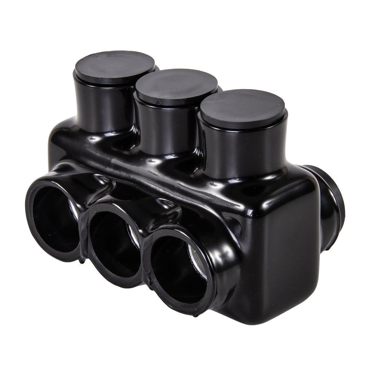 NSI IPLD250-3B Polaris 3-Port Black Multi-Tap Pre-Insulated Connector, 250 MCM - 6 AWG (Dual-Sided Entry) - Edmondson Supply