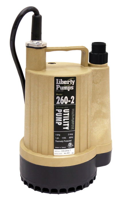 Liberty Pumps 260-2 1/6 hp Submersible Utility Pump - Edmondson Supply