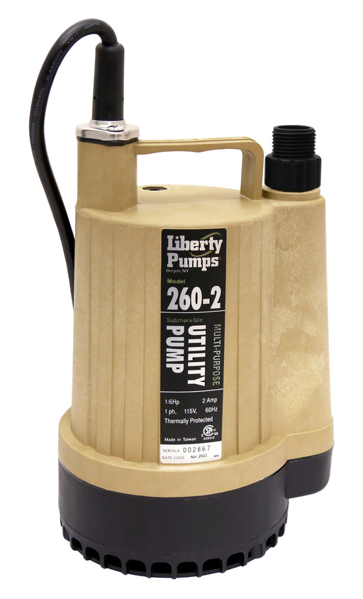 Liberty Pumps 260-2 1/6 hp Submersible Utility Pump - Edmondson Supply