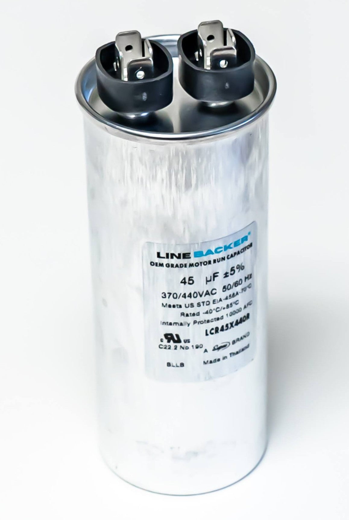 Supco LCR45X440R 45 MFD, 440 VAC Linebacker Round Run Capacitor - Edmondson Supply