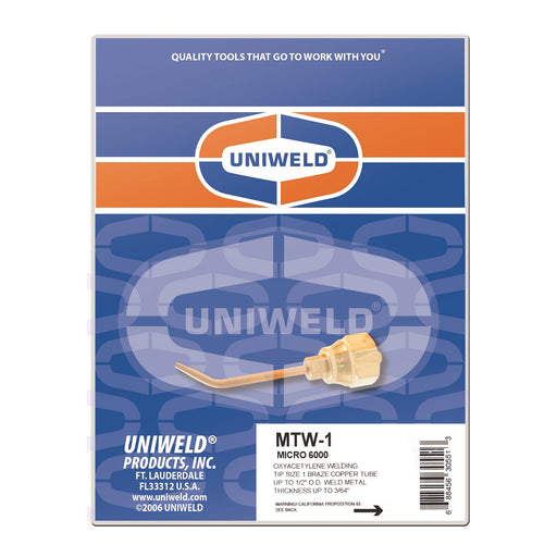 Uniweld MTW-1 MICRO 6000 Welding Tip #1 - Edmondson Supply