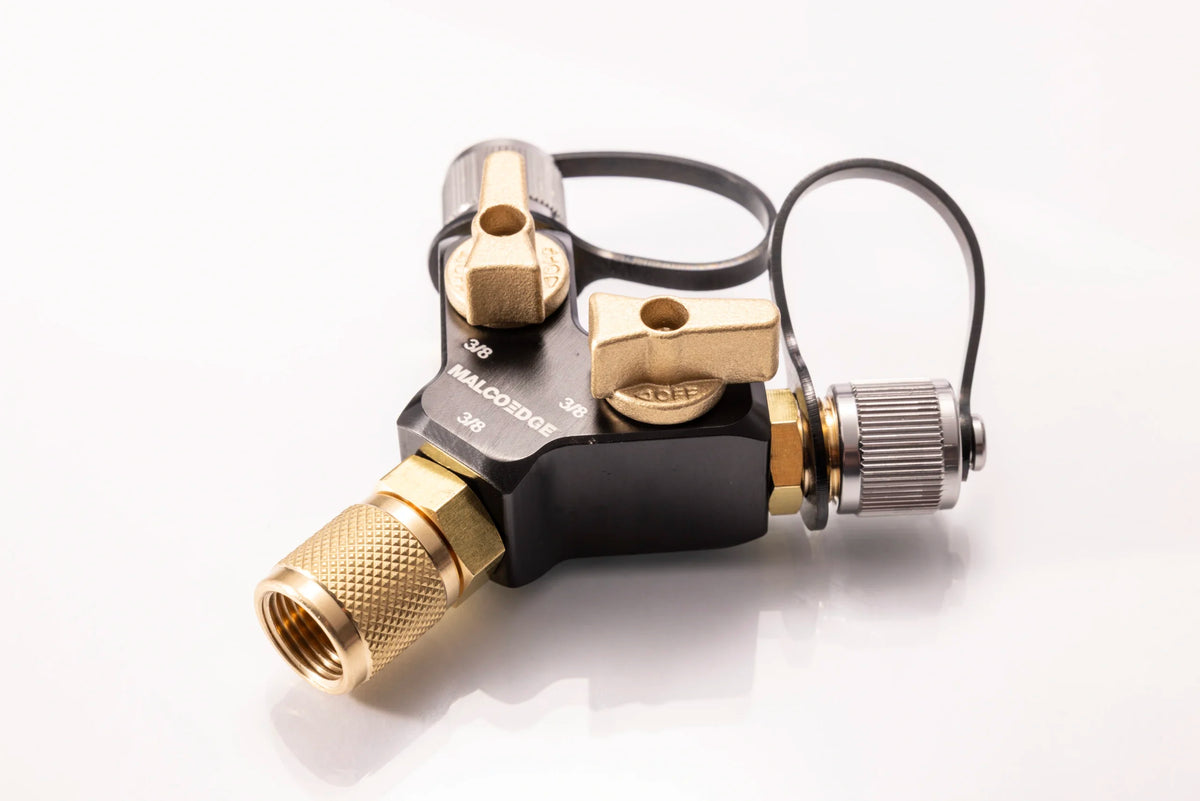 Malco Tools HFYV38 MalcoEdge™ Dual-Valve Hi-Flow Y Branch 3/8″ x 3/8″ x 3/8″ - Edmondson Supply