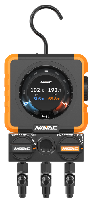 NAVAC N1DX Flex 1 Manifold Gauge w/HD Color Graphic Interface - Edmondson Supply