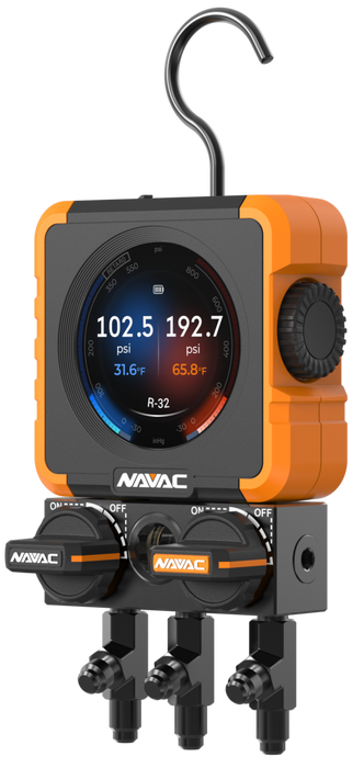 NAVAC N1DX Flex 1 Manifold Gauge w/HD Color Graphic Interface - Edmondson Supply