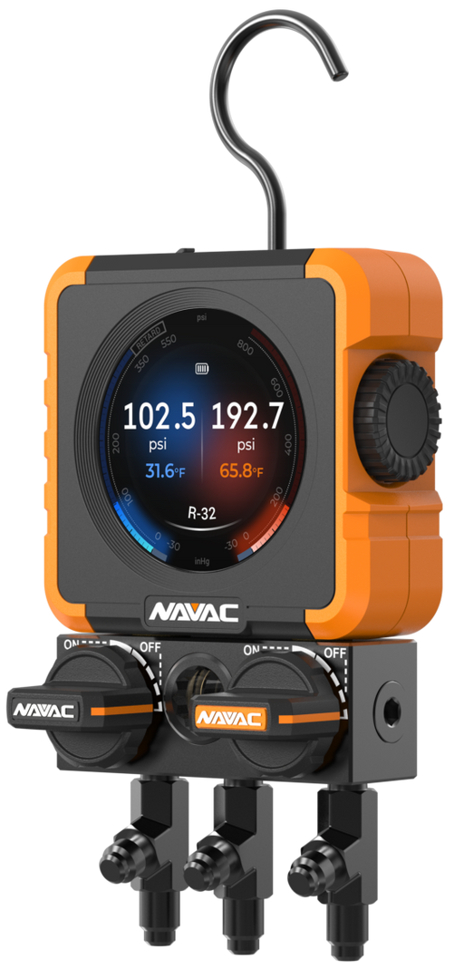 NAVAC N1DX Flex 1 Manifold Gauge w/HD Color Graphic Interface - Edmondson Supply