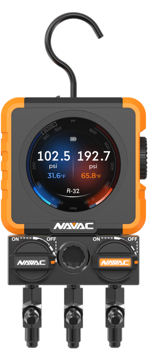 NAVAC N1DX Flex 1 Manifold Gauge w/HD Color Graphic Interface - Edmondson Supply