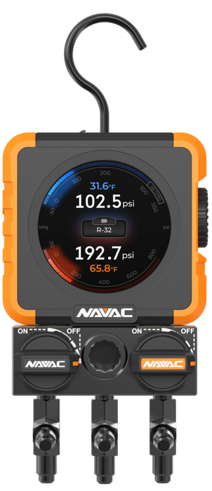 NAVAC N1DX Flex 1 Manifold Gauge w/HD Color Graphic Interface - Edmondson Supply