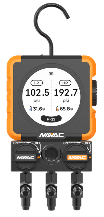NAVAC N1DX Flex 1 Manifold Gauge w/HD Color Graphic Interface - Edmondson Supply
