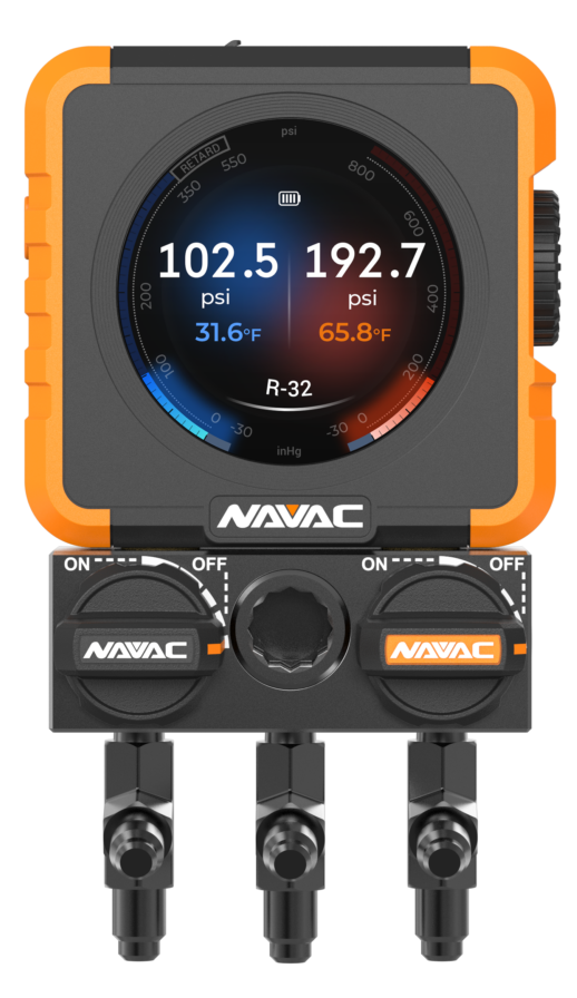 NAVAC N1DX Flex 1 Manifold Gauge w/HD Color Graphic Interface - Edmondson Supply