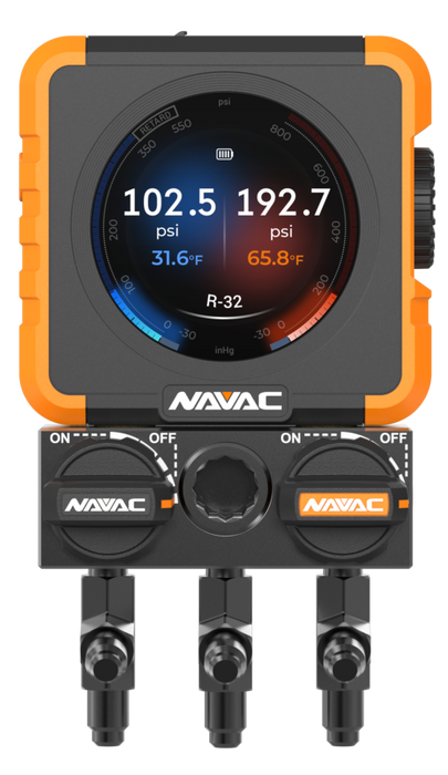 NAVAC N1DX Flex 1 Manifold Gauge w/HD Color Graphic Interface - Edmondson Supply