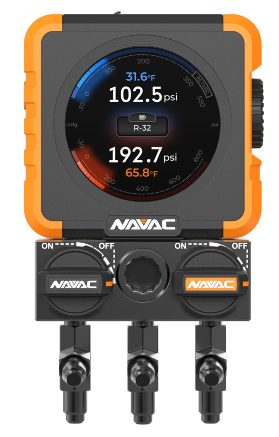 NAVAC N1DX Flex 1 Manifold Gauge w/HD Color Graphic Interface - Edmondson Supply