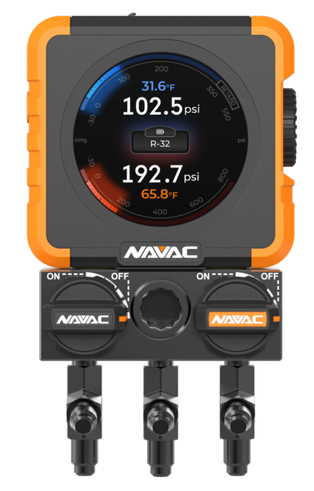 NAVAC N1DX Flex 1 Manifold Gauge w/HD Color Graphic Interface - Edmondson Supply