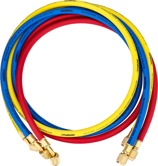 NAVAC NH5S 1/4" Refrigerant Charging Hose Set, 5' - Edmondson Supply