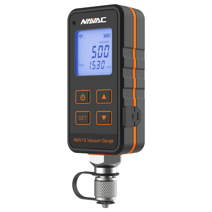NAVAC NX4V NEXUS™ Digital Manifold Gauge Kit w/ Vacuum Gauge, 4-Valve, Bluetooth, A2L, MyNAVAC™ App