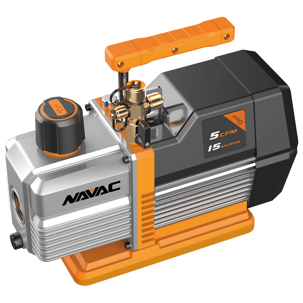 NAVAC NP5DP 5 CFM 2-Stage Vacuum Pump, PRO Series - Edmondson Supply